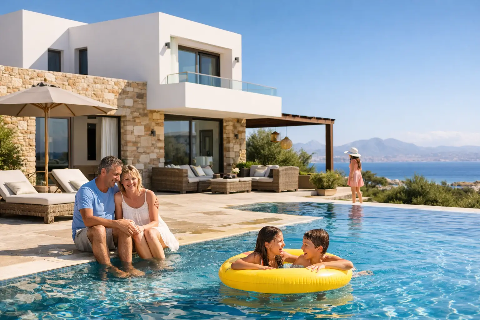 Luxury Family Villa Stay Example in Crete