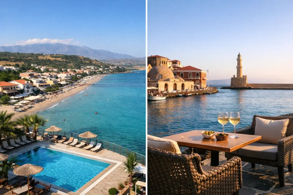 Kalyves Versus Chania Lodging for a Cretan Stay
