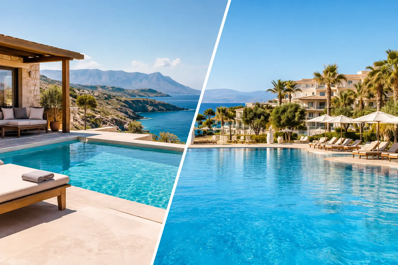 Villas Versus Resorts for a Better Crete Stay